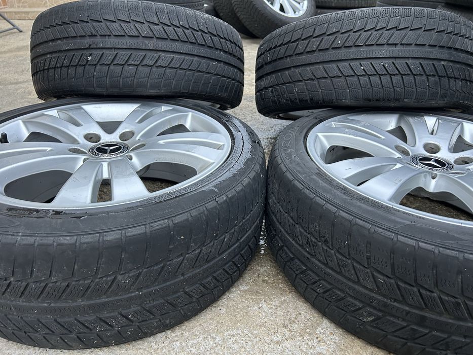 5х112 17 ски оргинални  за mercedes със зимни гуми