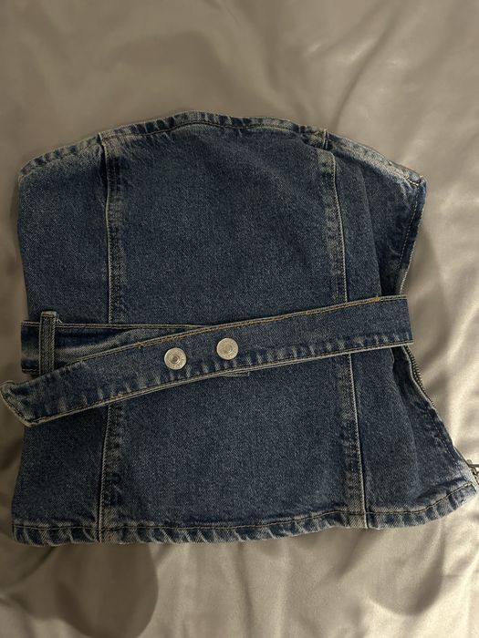 Дамско дънково бюстие ZARA