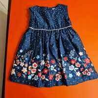 Vând rochie albastră cu flori, C&A, mărime 80