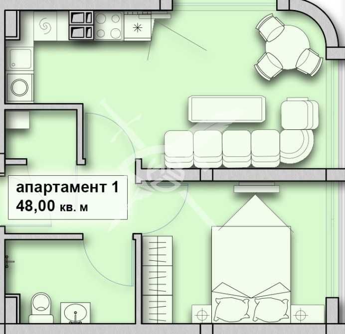 Двустаен апартамент в Созопол 58820