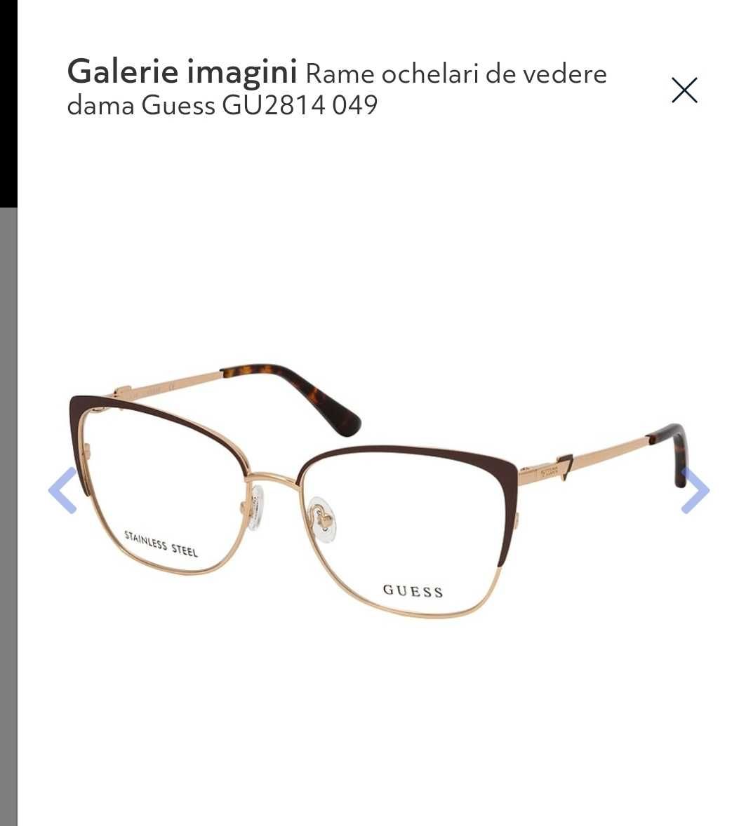 Rame ochelari vedere dama Guess GU2814 049 dama noi