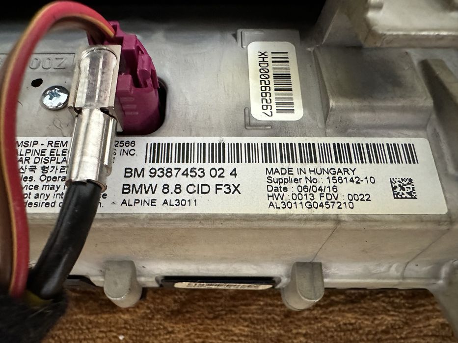 Navigatie NBT EVO BMW Seria 3 F30 F31 F34, Seria 4 F32 F33 F36