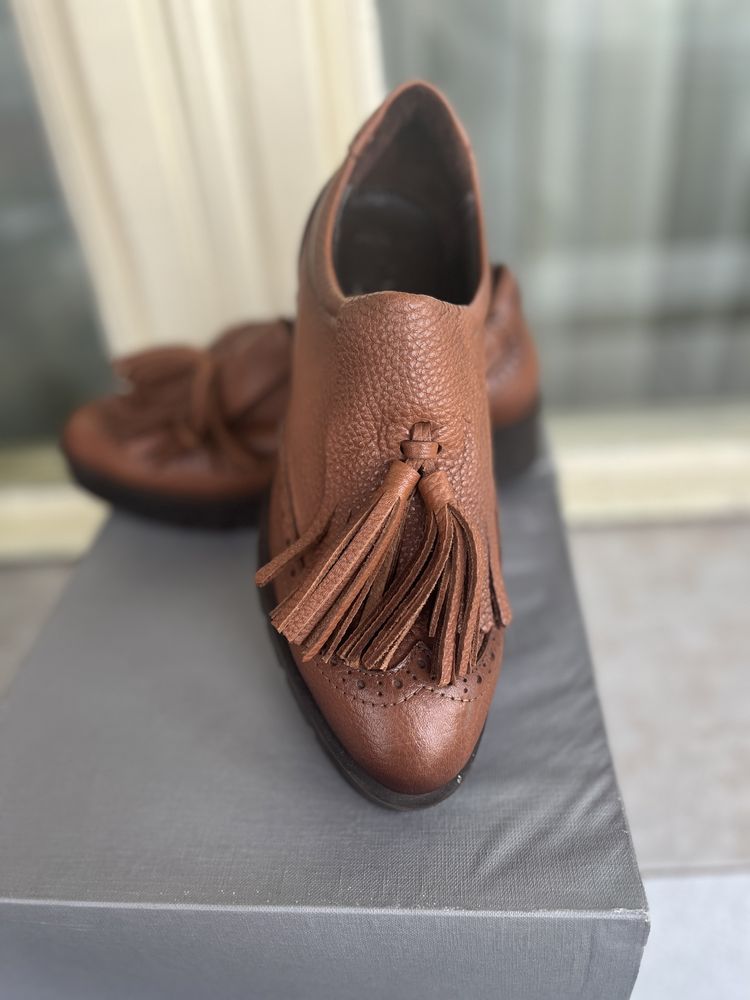 Pantofi piele maro