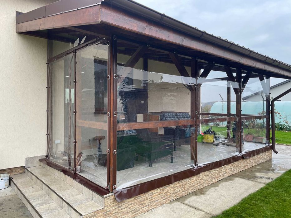 Inchidere terasa si foisoare cu folie transparenta PVC Cristal