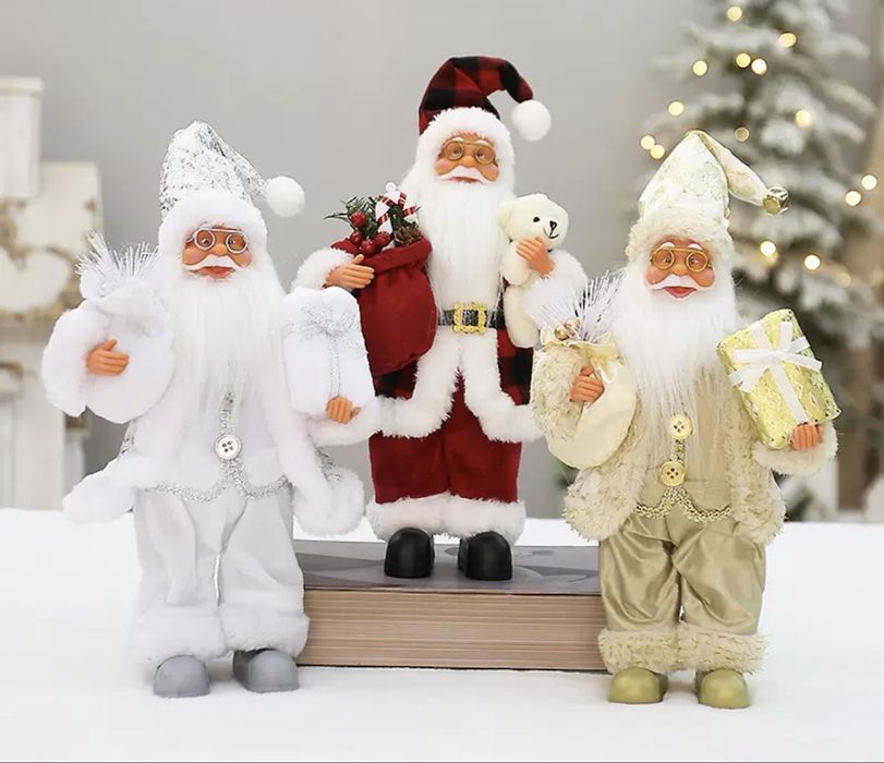 Декоративный Дед Мороз 30 см — разные расцветки, новогоднее украшение!