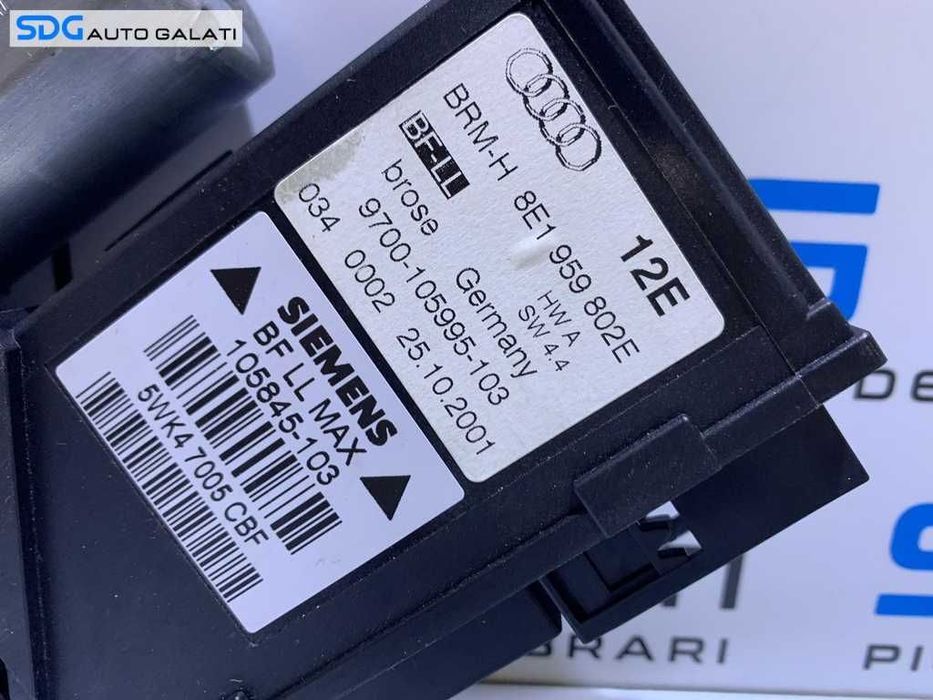 Motoras Macara cu Modul Control Geamuri Usa Portiera Dreapta Fata Pasager Audi A4 B7 2005 - 2008 Cod 8E1959802E 0130821764 5WK47005CBF