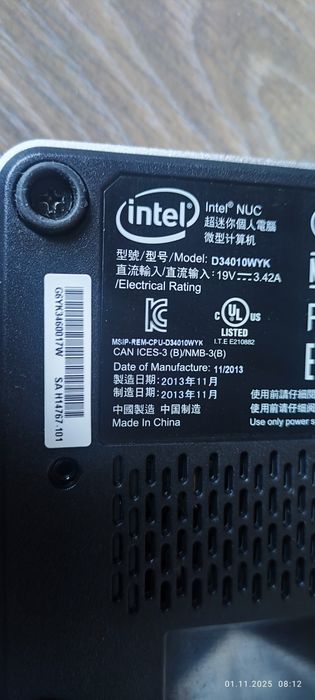 Intel nuc D34010WYK