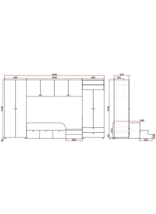 Mobilier copii mdf lucios vopsit