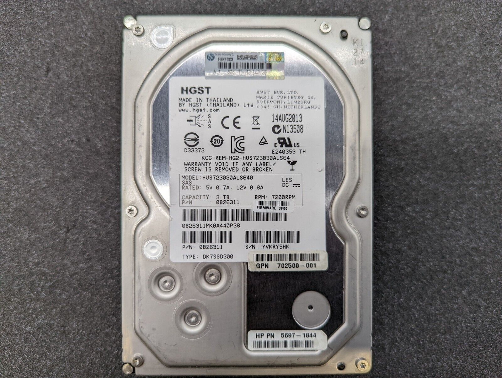 Hard disk HGST 3TB 7.2K 6Gbps 64MB 3.5" SAS HDD HUS723030ALS640 A4