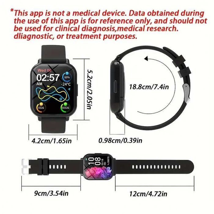 Ceas Smart Watch - monitorizare puls, pași, notificări, apeluri