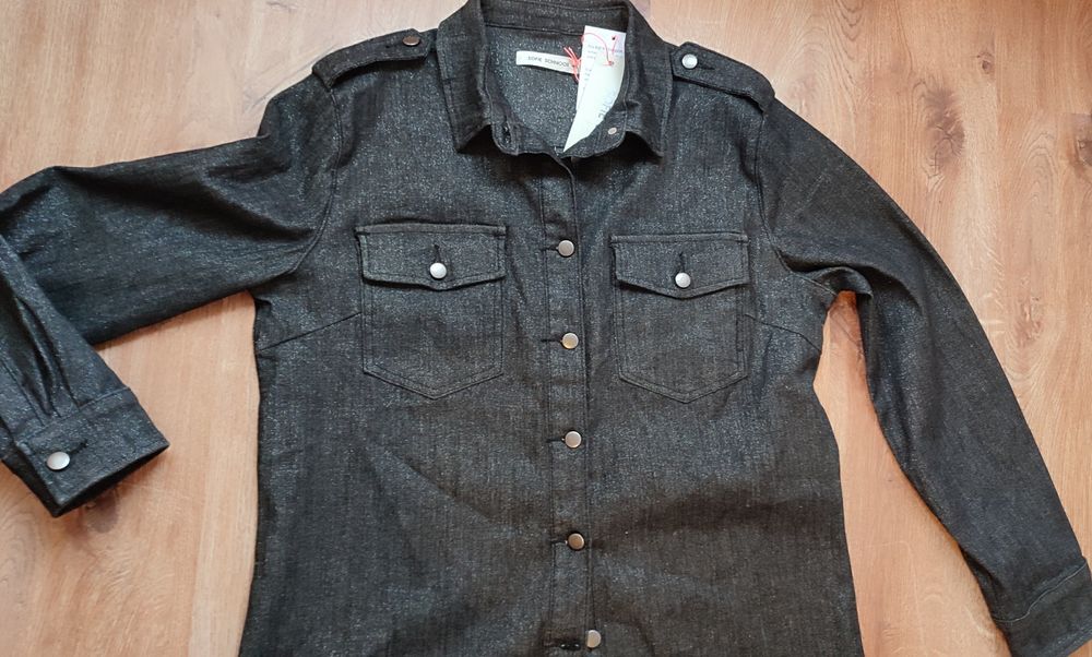 Ново Марково Дамско ХL  Дънково яке /риза ХЛ черен деним