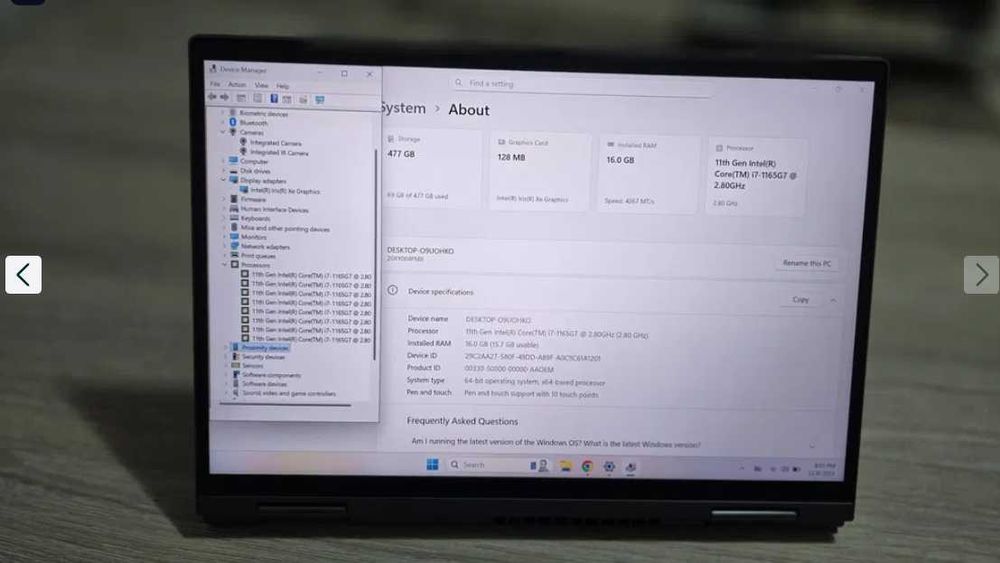 Laptop 2in1 Thinkpad Yoga X1 gen6, i7 gen11, 16Gb, 512 Gb, touchscreen