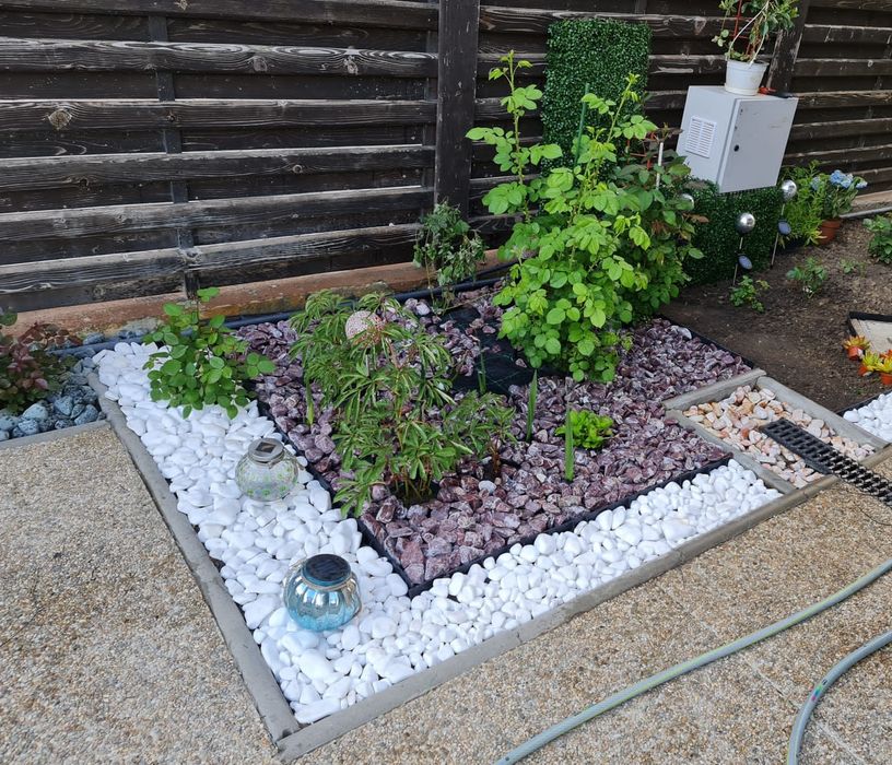 Piatra decorativa marmura alba thasos rotunjita Pietricele decorative