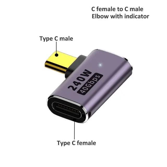 Type-C Металлический адаптер - переходник USB Type-C  40 Гбит/с