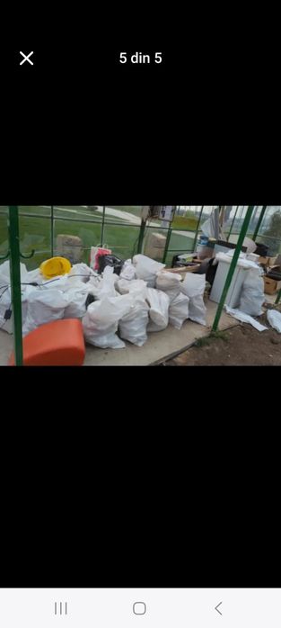 Debarasez ridic saci cu moloz și deseuri