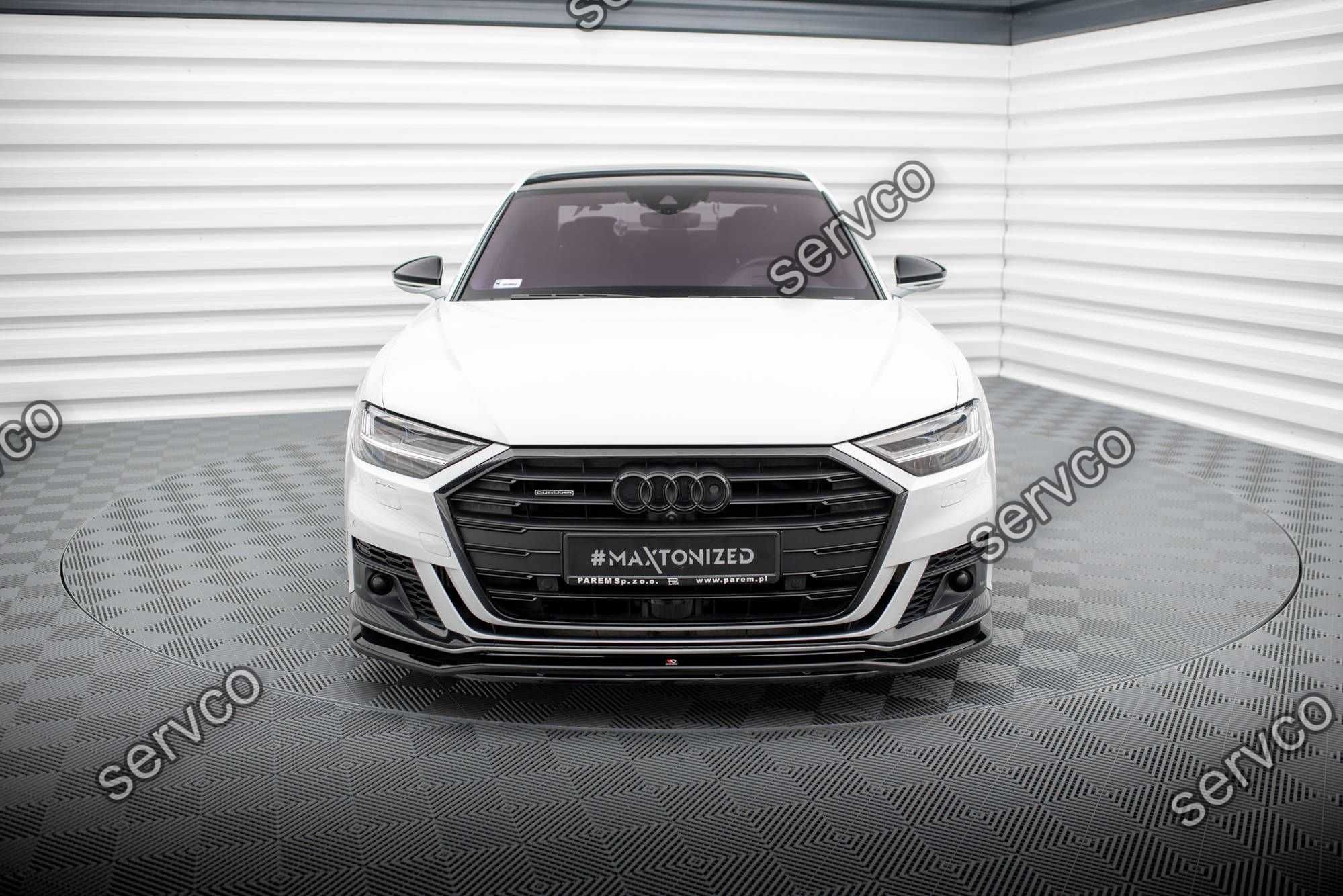 Prelungire splitter bara fata Audi A8 D5 2017-2021 v1 - Maxton Design
