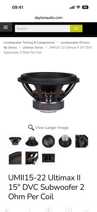 Dayton Ultimax II 15” сабвуфер 15 дюймов