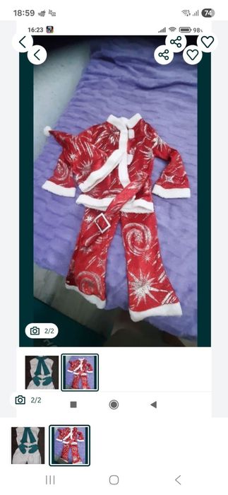 Костюм деда мороза и снеговика