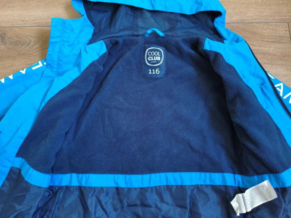 Geaca de ploaie vant toamna sport pelerina fotbal albastra marime 116