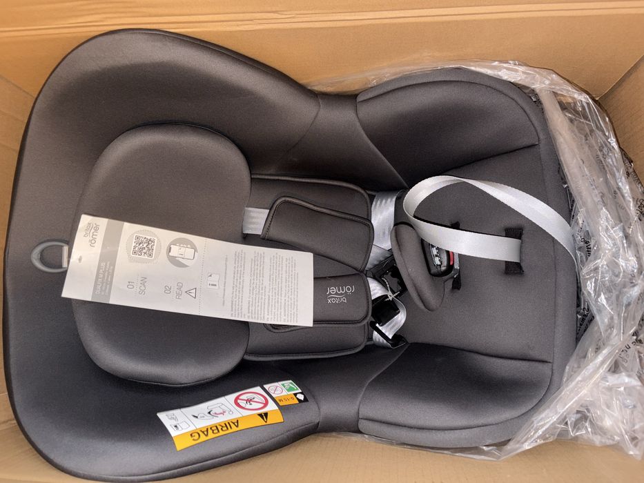 Scaun auto Britax Dualfix M Plus i-size, 61-105 cm, Midnight Grey