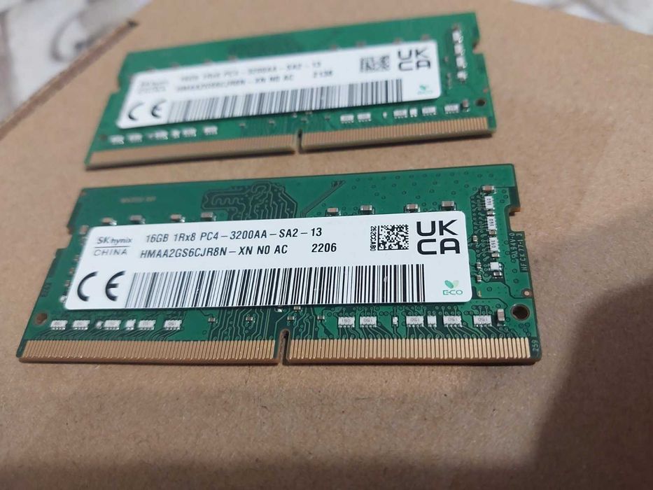 32GB 3200Mhz DDR4 SODIMM CL22 - Samsung, SK Hynix, Origins