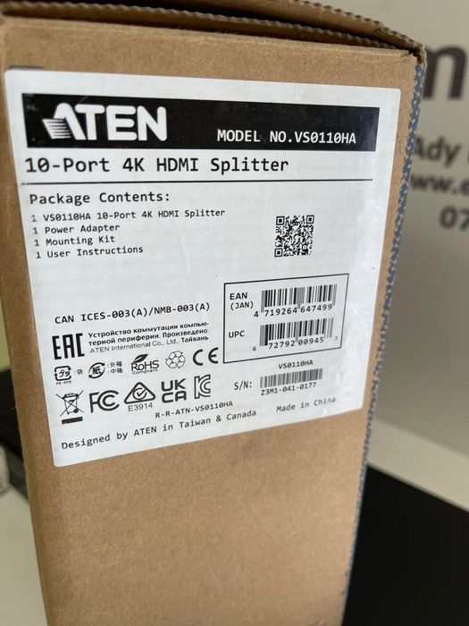 Multiplicator HDMI 10 porturi 4k, 60Hz, ATEN VS0110HA -A-