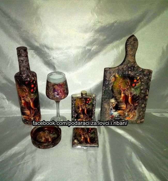 Подарък за ловец/рибар-Старинна книга с рибо/ловен мотив и Ваш поздрав