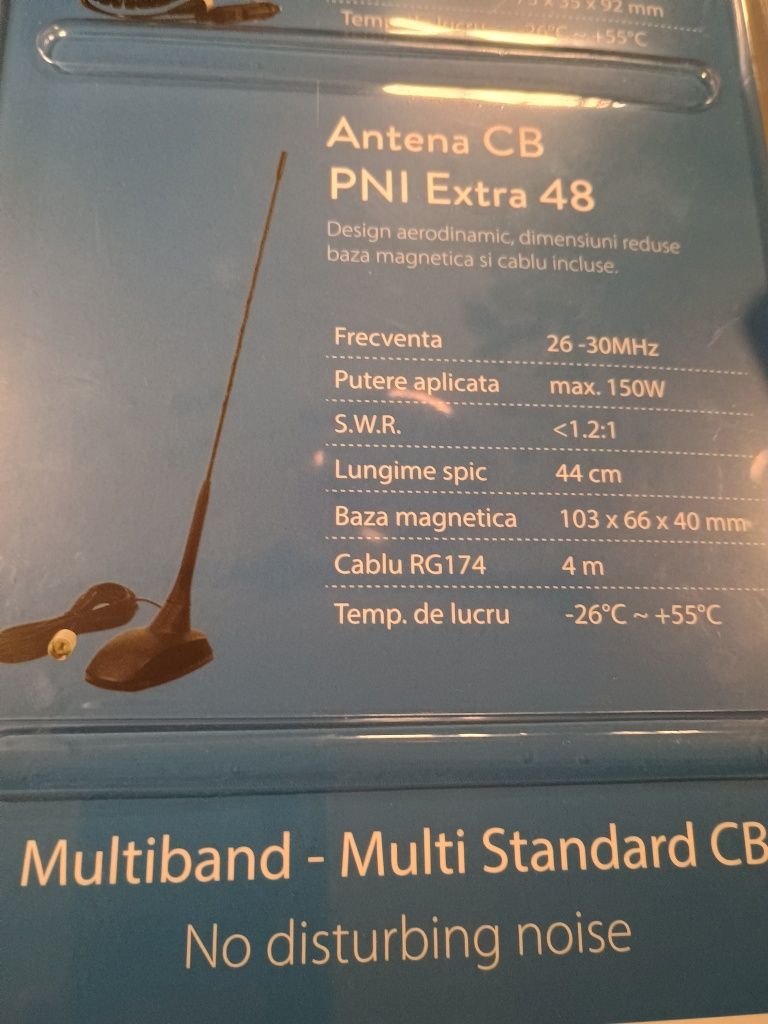 Antena CB 48 cm PNi ,detector radar Cobra PRO 7080