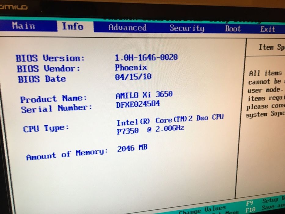 Dezmembrez Fujitsu Siemens Amilo Xi 3650