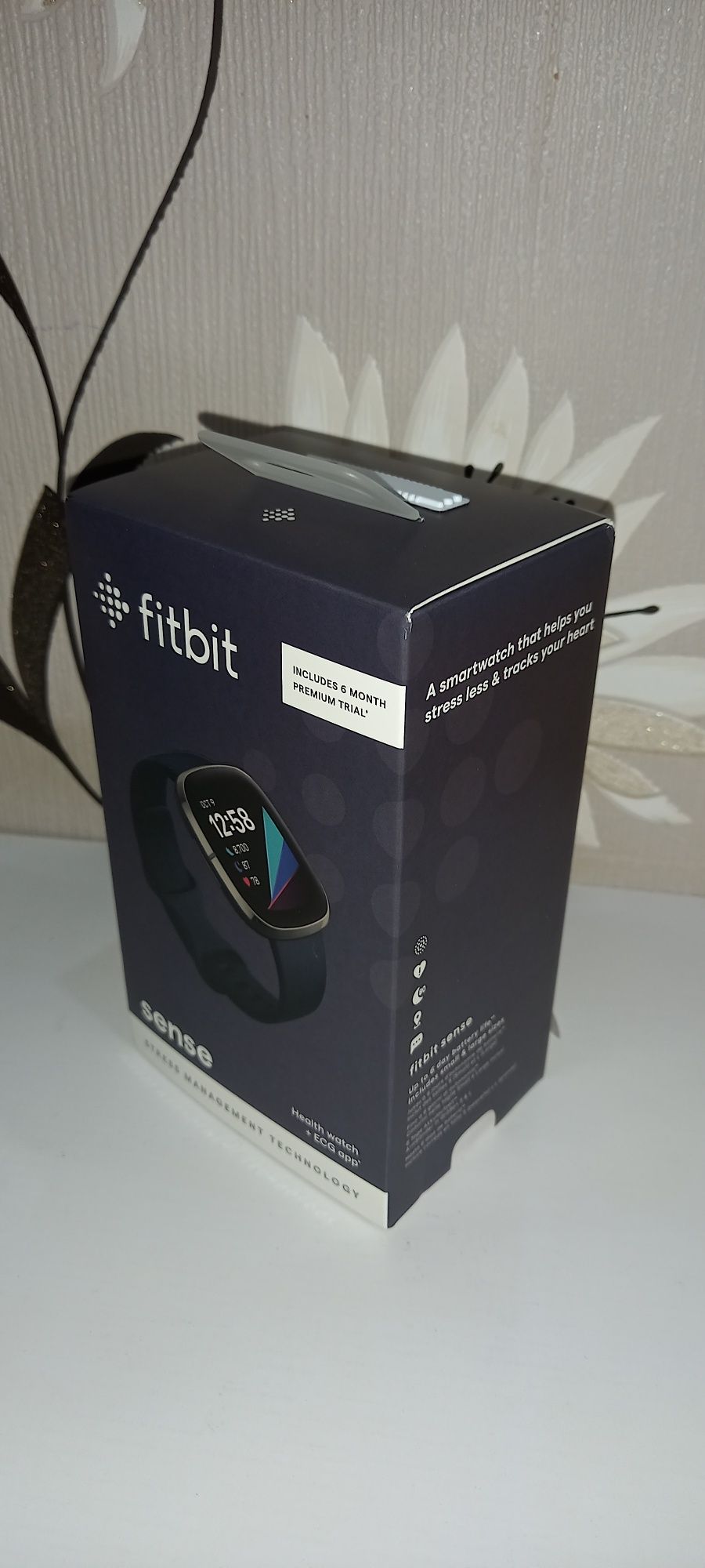 Ceas smartwatch Fitbit Sense,Carbon Graphite,negru