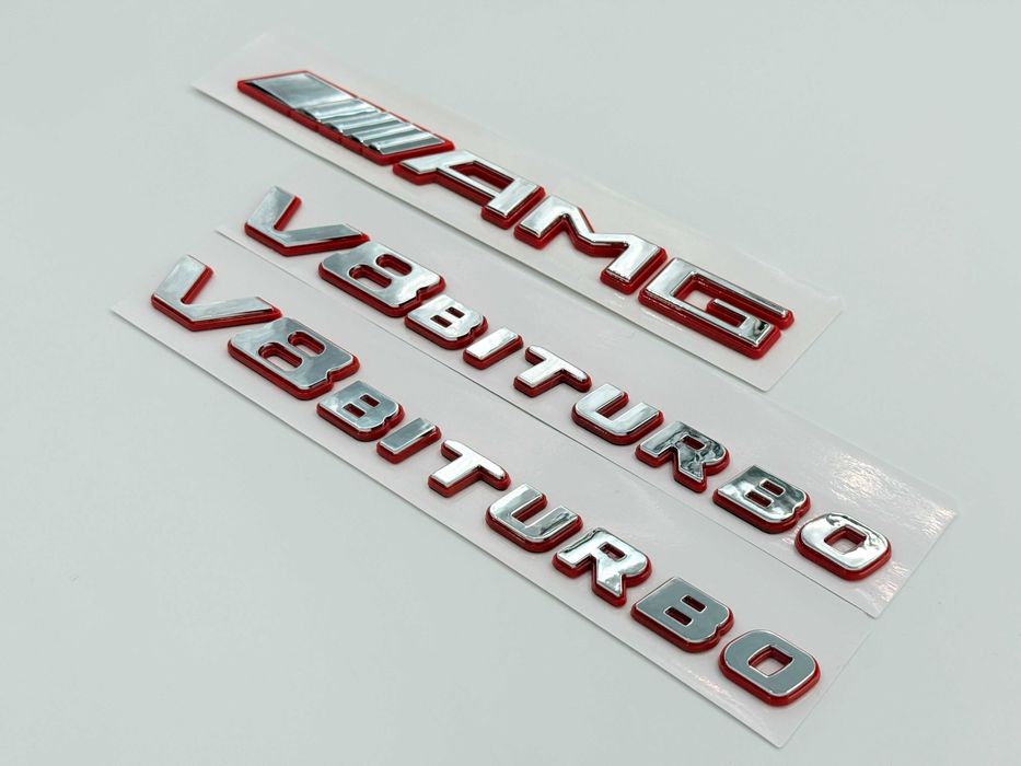 Set Embleme Compatibile Mercedes V8 Biturbo AMG nou aripi/spate