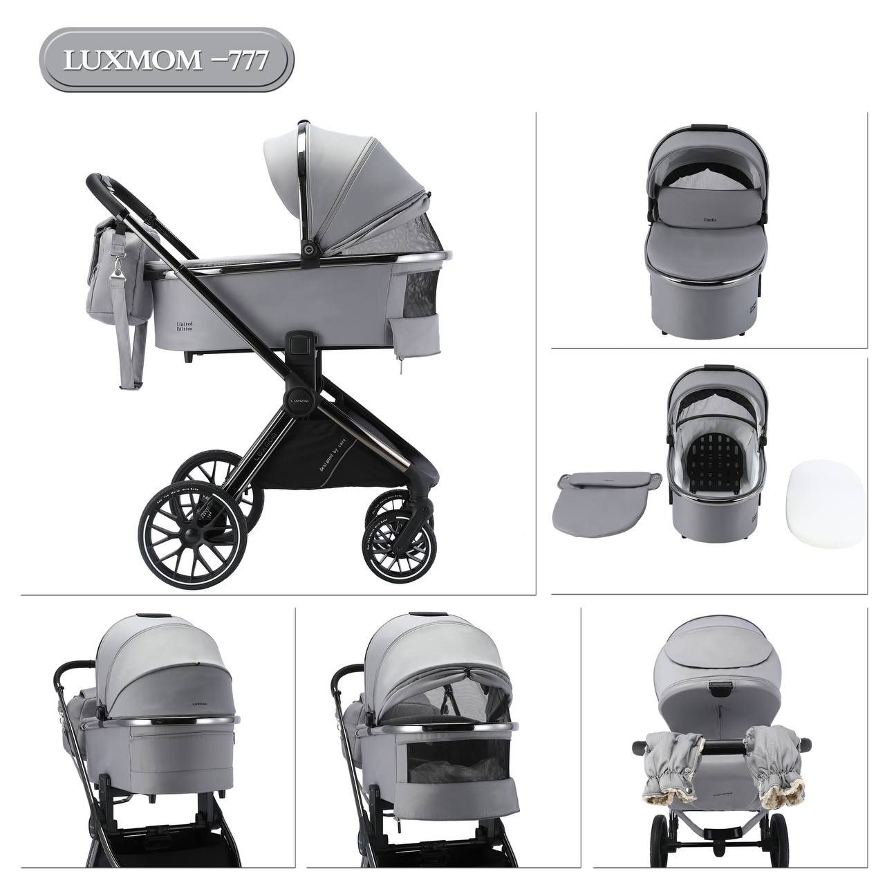 Детская коляска 3в1 Luxmom 777  трансформер коляска с автокреслом