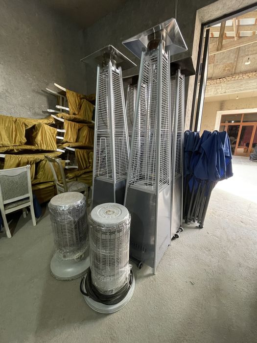 Уличные обогреватели пирамида в два варианта большой и маленький