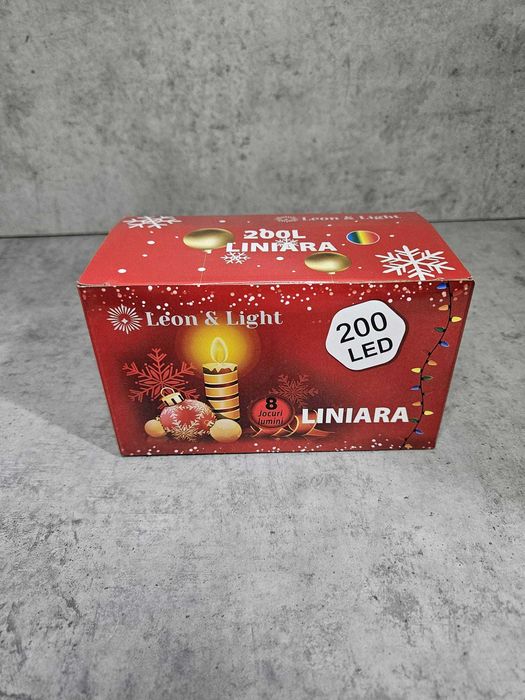 Instalație Liniară Crăciun, 200 LED, 18m + 1.5m cablu, Multicolor