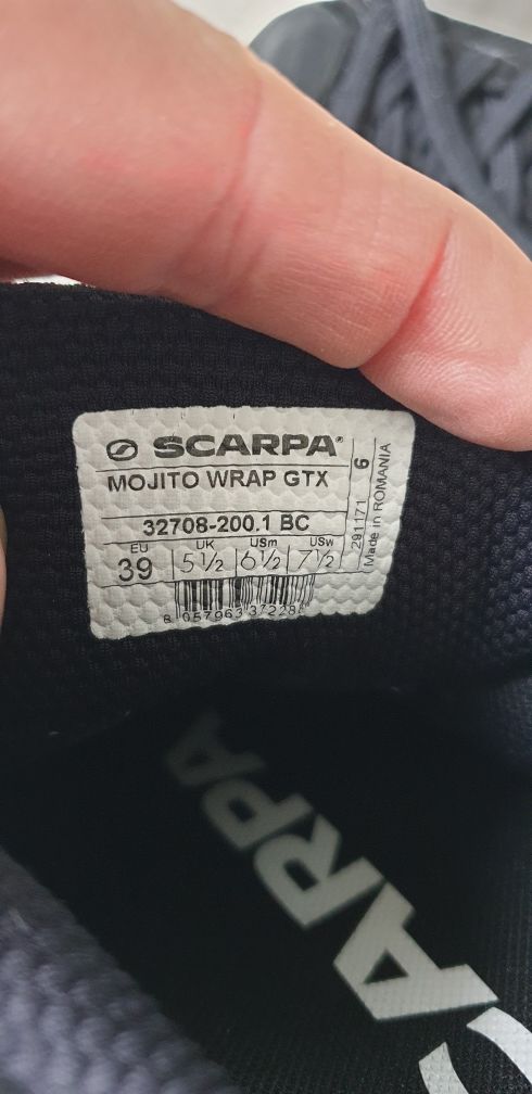 SCARPA Mojito Wrap Gore - Tex Leather Sneakers  39/25см  ОРИГИНАЛ!