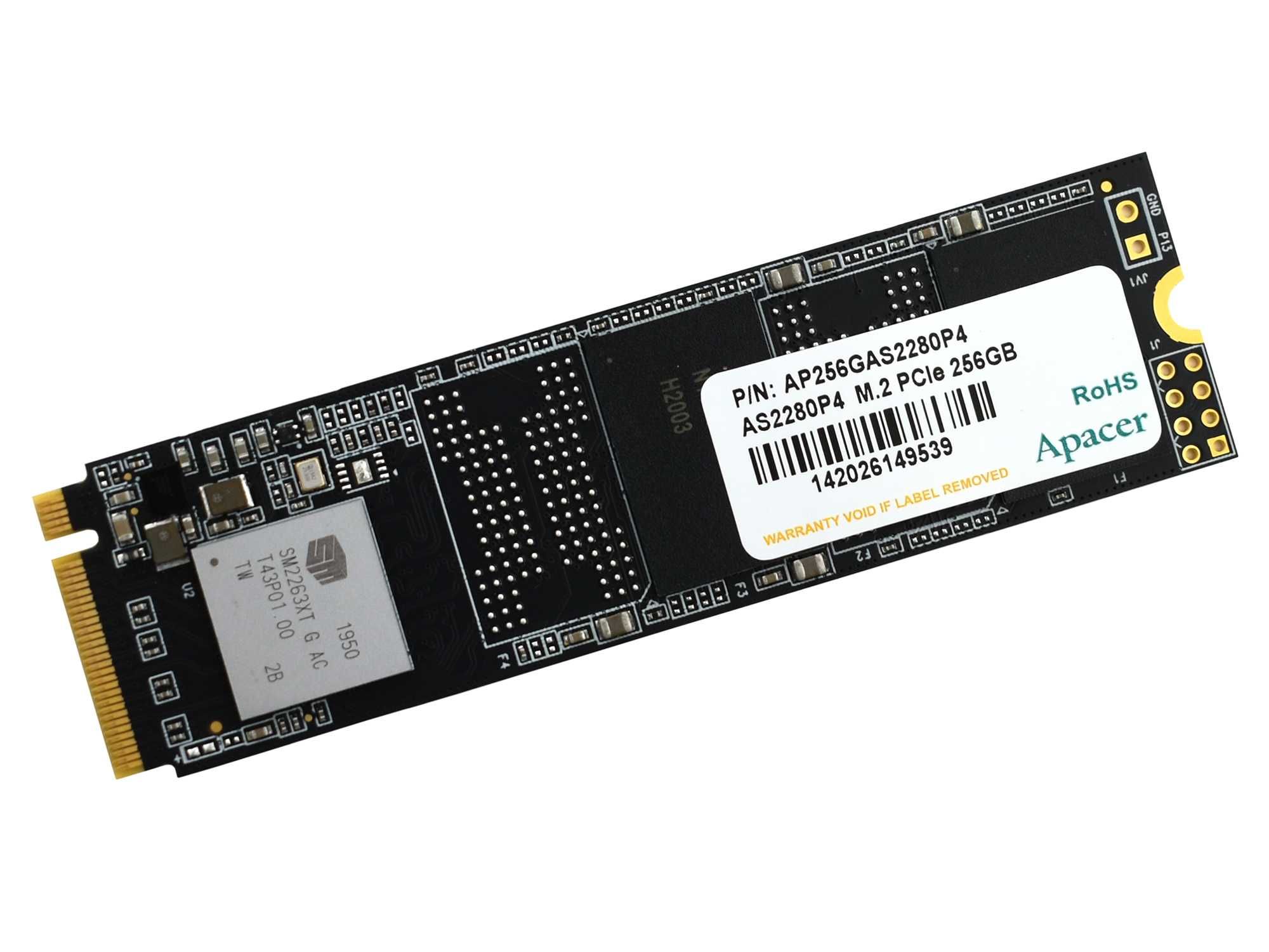 Твердотельный накопитель SSD M.2 PCIe Apacer AS2280P4, 256 GB,  oem