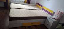 Două paturi+două bucati Saltea Superortopedica Lux Saltex 90×200