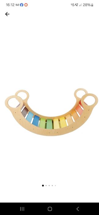 Balansoar curcubeu lemn varianta mare