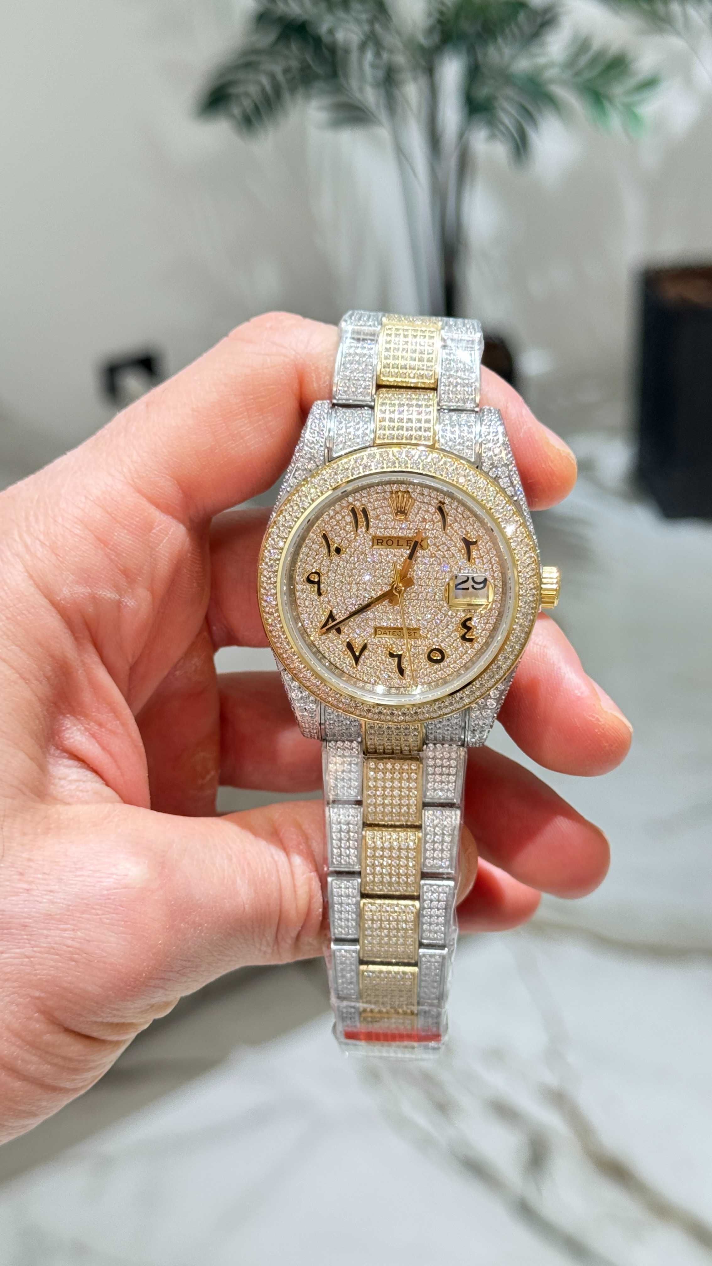 41mm icedout / сребро злато / диамант