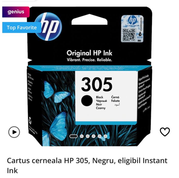 CARTUȘE CERNEALĂ HP 305 produse noi sigilate