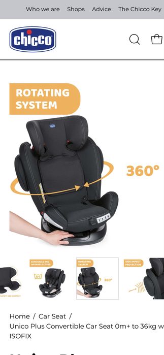 Scaun auto rotativ chicco unico