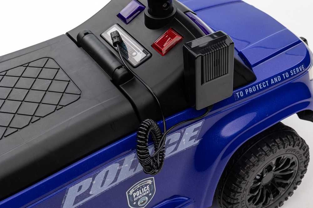 Masinuta copii fara pedale Nichiduta Police Blue cu megafon