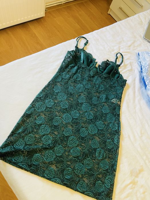 Rochita sexy noapte dantela verde