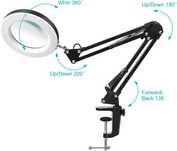 Lampa cosmetica LED cu brat + lupa, marire 5X-10X, REDUS de la 460RON