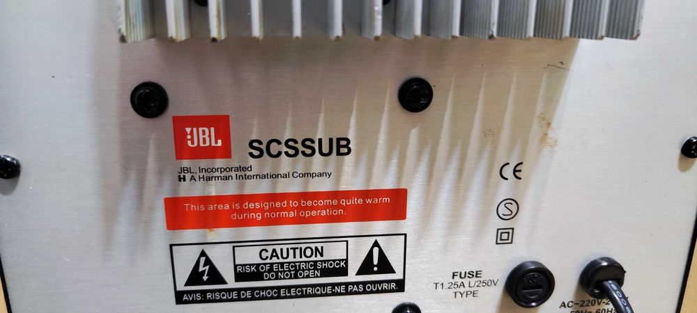 Subwoofer Audio Activ JBL SCS-SUB Statie Interna pt El