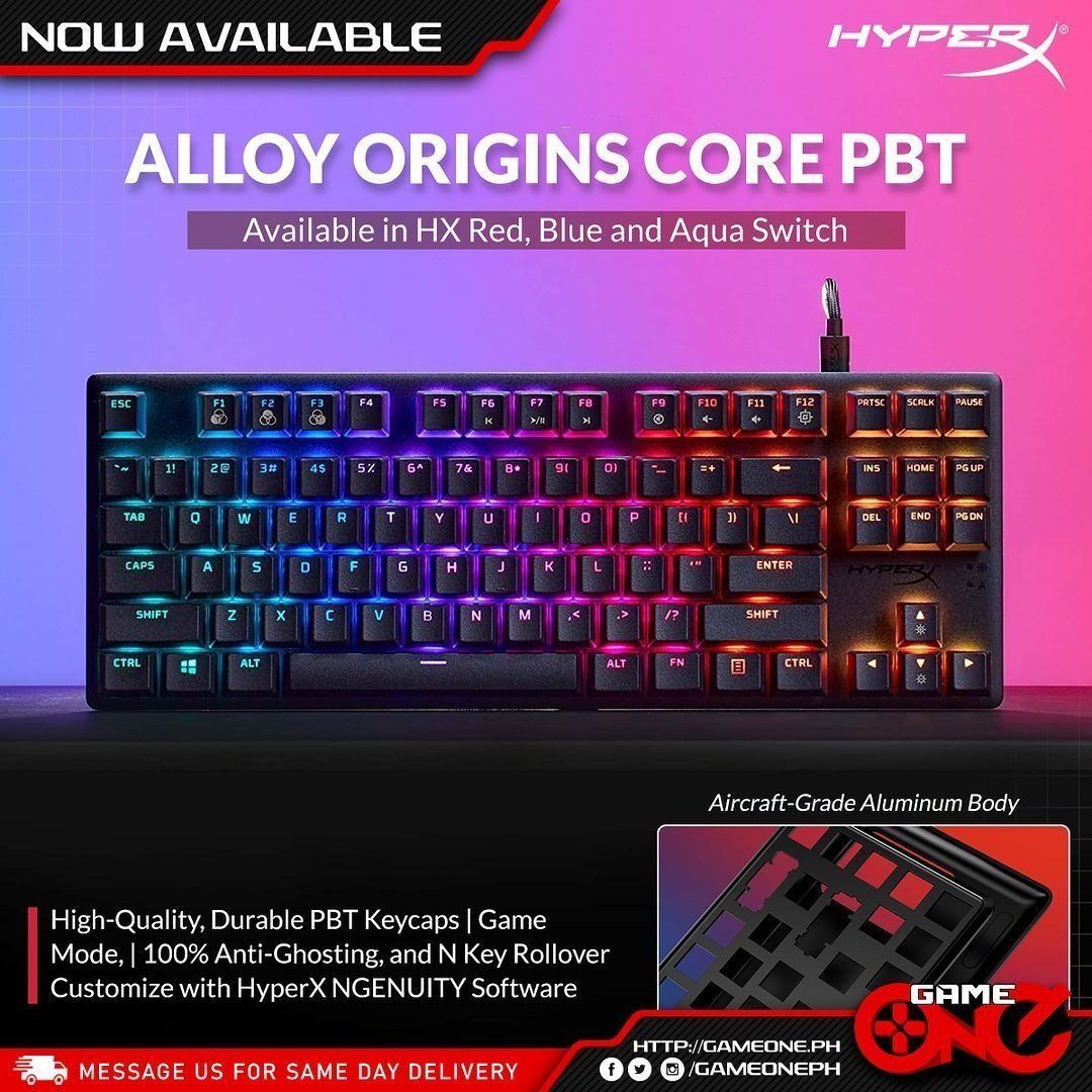 Русская Заводская Раскладка! Hyperx Alloy Origins core Клавиатура