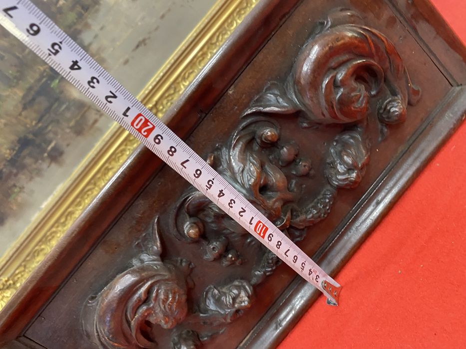 Френско антикварно пано орех ръчна резба 1890 г
