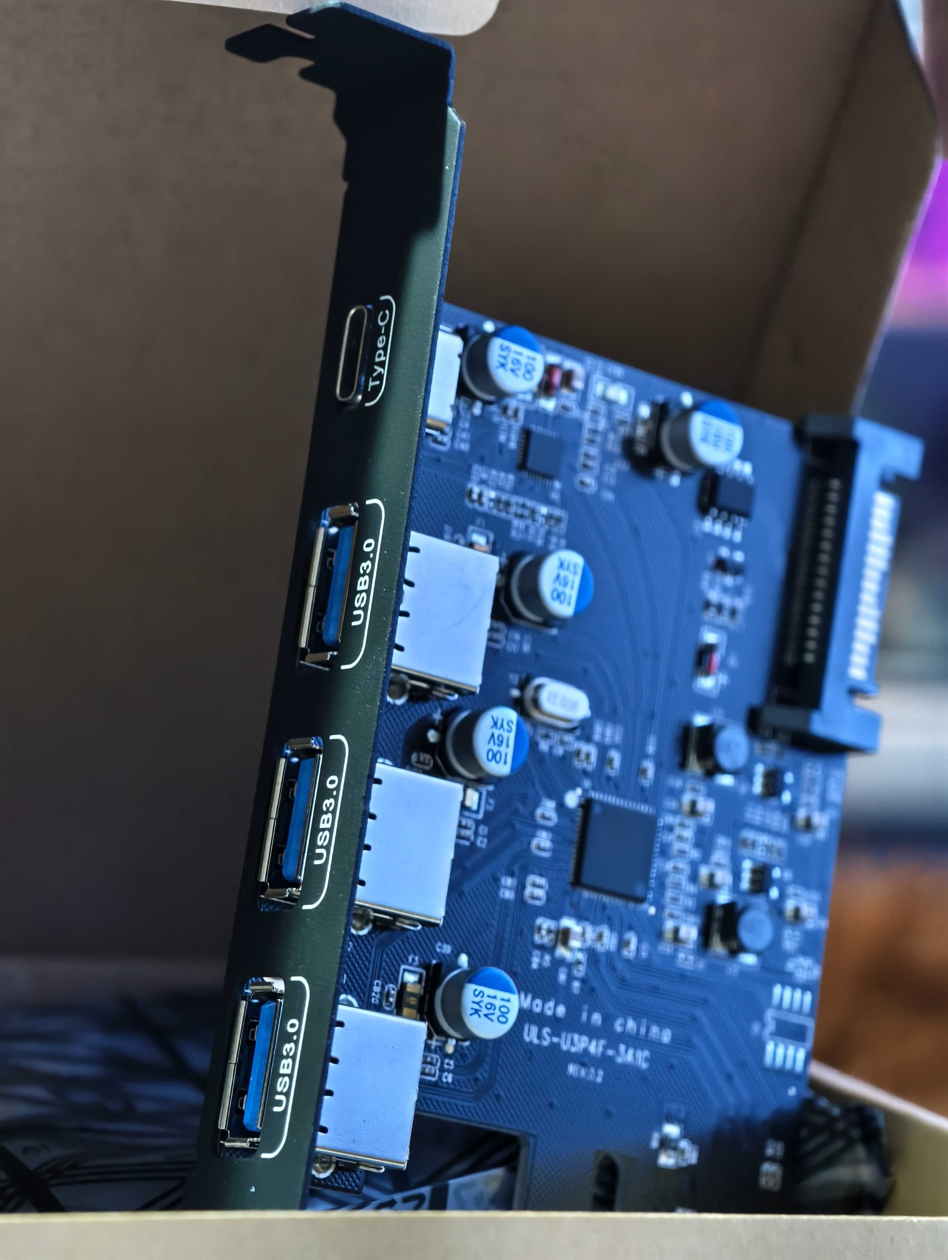 PCI USB 3.0 type-c расширители для компьютера юсб порты хаб адаптер