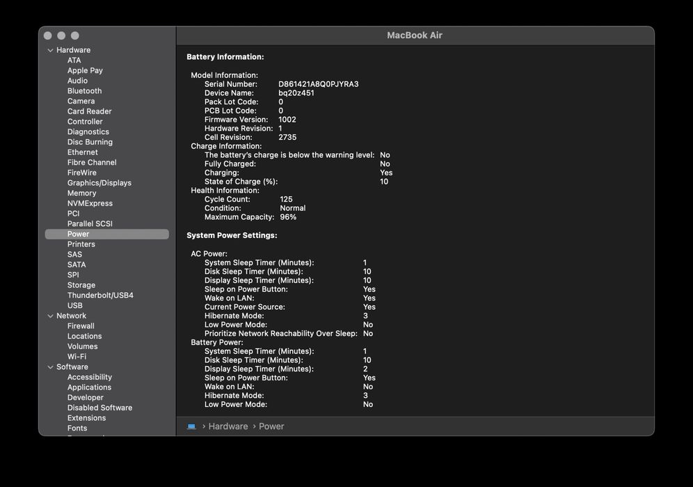 Macbook air M1 13 inch Space grey 245GB