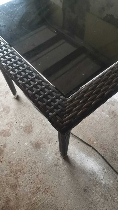 banca gradina terasa ratan sintetic impletit